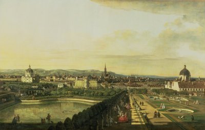 The Belvedere from Gesehen, Vienna by Bernardo Bellotto